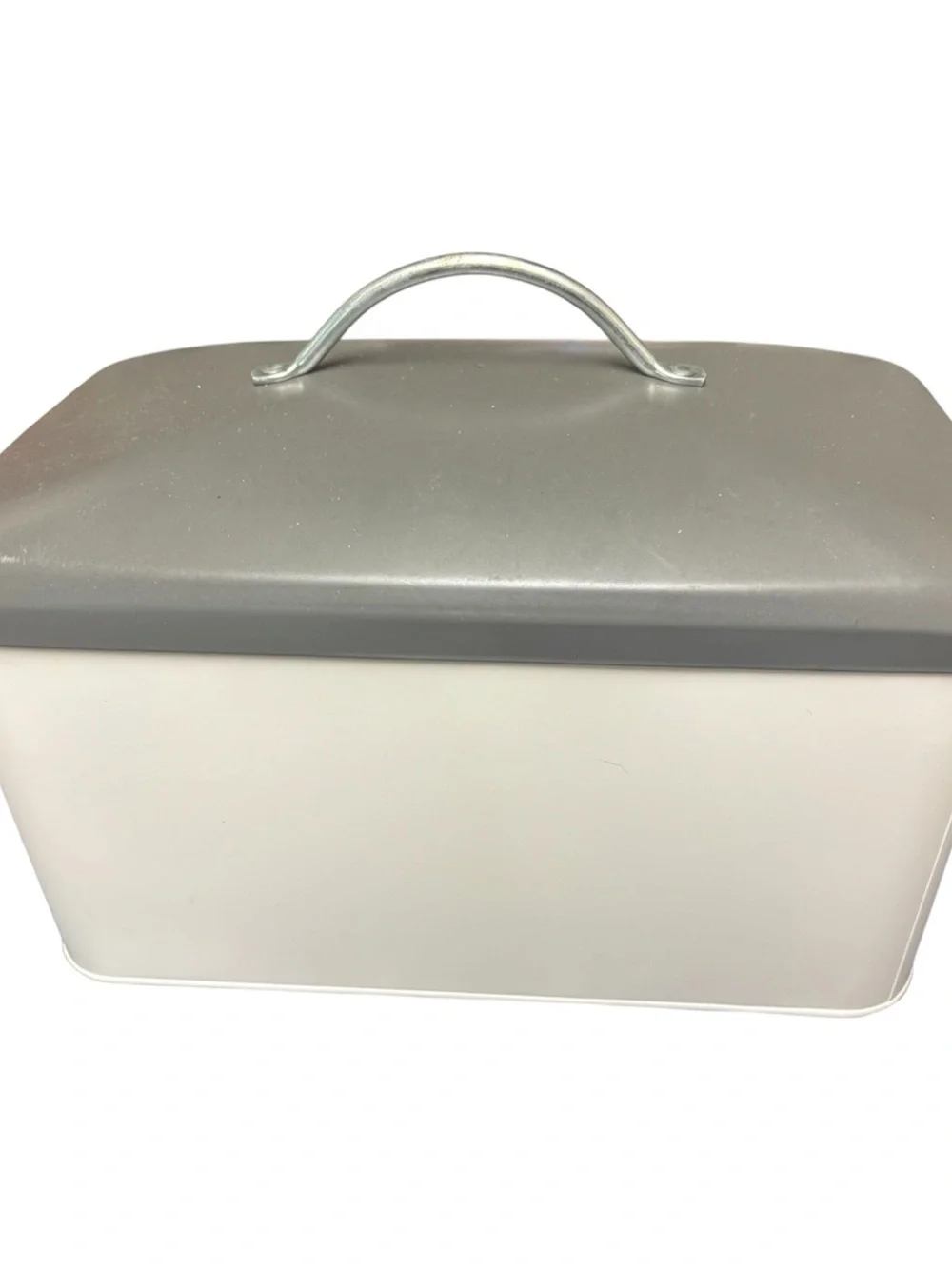 Grey and Cream Bread Box with Monogram